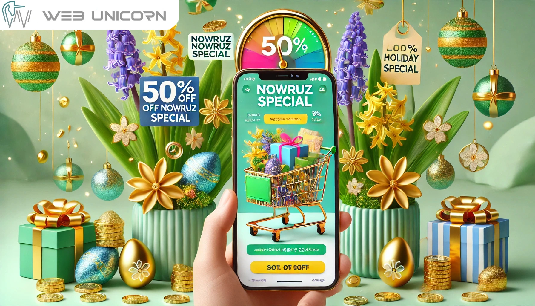 ارائه تخفیف‌های جذاب و زمان‌بندی‌شده سال 1404 تیم طراحی و پشتیبانی سایت وب یونیکورن
